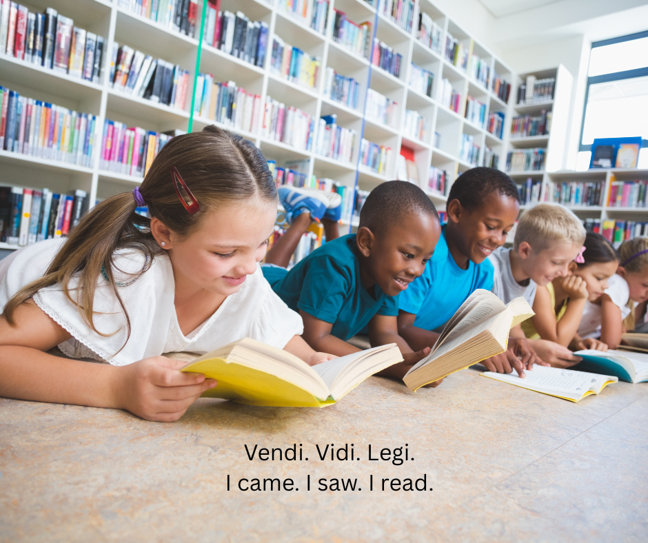 3. Vendi. Vici. Legi. I came. I saw. I read. copy
